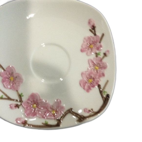 Vintage Metlox Peach Blossom Poppytrail China Cup and Saucer Set - Picture 5 of 12